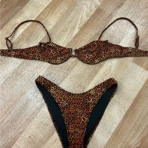 Leopard Print Bikini Set